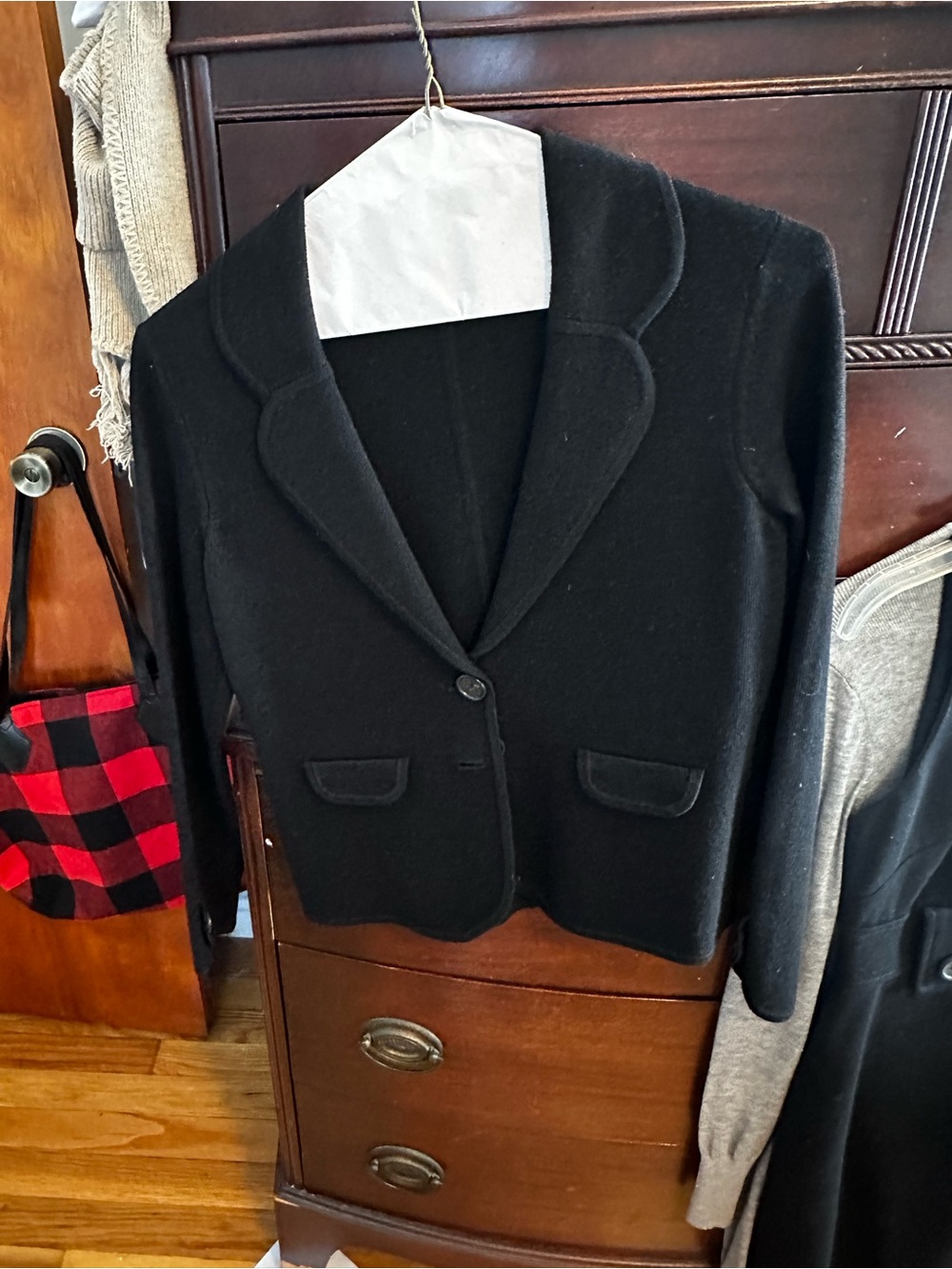 Ann Taylor Black Knit Petite Blazer
